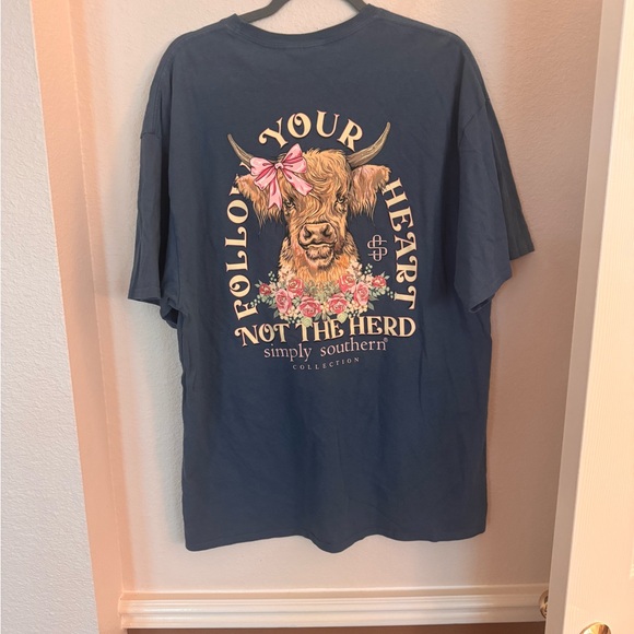 Simply Southern Blue Short Sleeve Tee - Picture 2 of 3